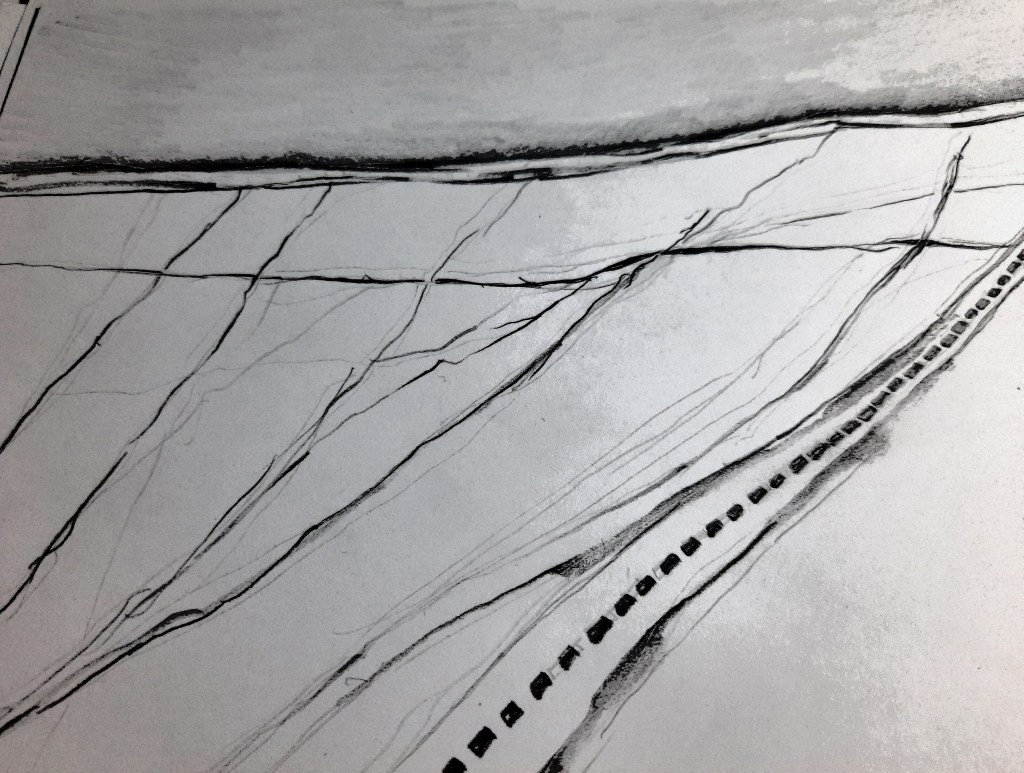 Allí donde cae la tarde con un cielo ardido.